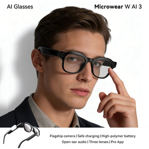 Asunlike Smart <b>Glasses</b> 8MP Dual <b>Camera</b> 32GB Voice Control Black Frames For Photography - Product Image 3