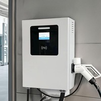 Chargeur rapide pour véhicules électriques DC 20 kW CCS, station de recharge murale, indice de protection IP54, écran couleur 5 pouces pour le lieu de travail, nouvelle certification CE TUV