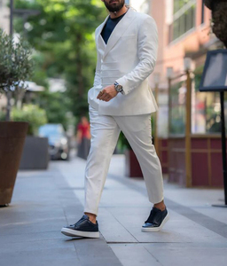 Abiti da uomo <span class=keywords><strong>su</strong></span> <span class=keywords><strong>misura</strong></span> con risvolto da sposo Slim europa e abiti da cerimonia degli stati uniti tinta unita giacca due pezzi giacca da sposa - Product Image 6