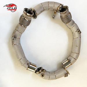 Tuyau droit en acier inoxydable avec pare-chaleur, collecteur d'échappement pour BMW F90 M5 M6 F9X avec OPF - Product Image 2