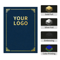 Protège-documents vert Better Office Products pour diplômes avec bordure dorée pour certificats format Lettre