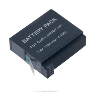 Bán Buôn Giá 3.8 V 1160 MAh AHDBT-401 Pin Có Thể Sạc Lại Pin Cho <span class=keywords><strong>GoPro</strong></span> Anh Hùng <span class=keywords><strong>4</strong></span> + Sạc Kép/AHDBT 401 hành Động Máy Ảnh - Product Image 2