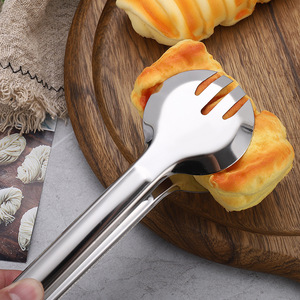 Multi Function 201 Stainless Steel Food Clip Home Kitchen Cooking Bread Pasta Barbecue Gold <strong>Serving</strong> <strong>Tongs</strong> - Product Image 2