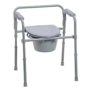 Medical for new Same Model Folding Steel Toilet Chair Comfortable Armrests for Elderly Rehabilitation Therapy Supplies - Product Image 5