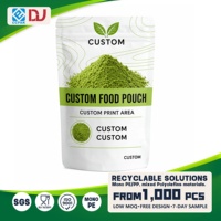 Bolsa Personalizada con Cierre Hermético para Té Verde Matcha en Polvo, con Diseño Impreso Personalizado para Marcas de Té
