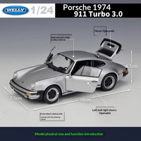 WELLY 1:24 Modèle de voiture miniature en alliage métallique avec pneus en caoutchouc pour garçons de 14 ans et plus, collectionneurs, présentation, cadeau
