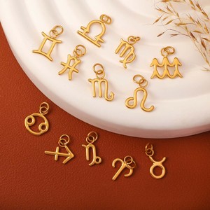 Oferta Especial: Colgante de Acero Inoxidable con Baño de Oro de 18k, Serie 12, Signo Zodiacal <span class=keywords><strong>Aries</strong></span>, para Fabricación de Joyas al por Mayor - Product Image 3