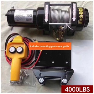 <strong>Electric</strong> <strong>Winch</strong> Machine <strong>12V</strong> Car Mounted Small Crane Hoist 24V 3000 Lbs Lifting Capacity Steel Traction Device Wire Rope Auto - Product Image 2