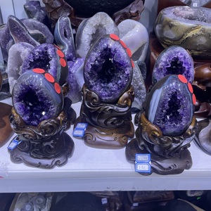 Chất lượng cao nóng bán bán buôn thạch anh tím cụm tinh thể tự nhiên rồng trứng khắc cho món quà trang trí - Product Image 2