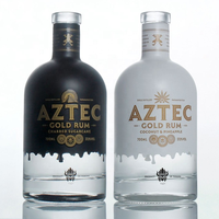 Bouteille d'alcool de 700ml avec liège Offre Spéciale, 375, 500, 750ml, bouteille en verre de vodka pour whisky et gin, vente en gros