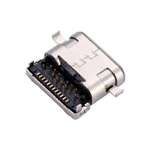 USB 3.1 Type <strong>C</strong> 24 Pin Female <strong>Connector</strong> Sinking Plate Horizontal SMT+DIP Mounting <strong>Double</strong> Shell USB <strong>Connector</strong> - Product Image 5