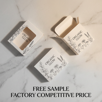 Boîte d'emballage de savon écologique recyclable imprimée sur mesure, petite boîte rectangulaire pliable avec découpe, design artisanal, matériaux recyclés