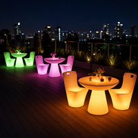 Table lumineuse LED étanche pour extérieur, recyclable, résistante aux UV, personnalisable, pour restaurant, événement, banquet, usage commercial