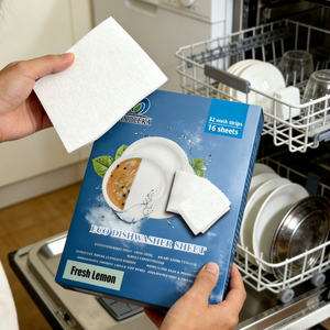 SINOLEKA Umweltfreundliche Frische-Zitronen Feste Protease-Enzym Geschirrspülertabs für 32 Waschladungen All-in-One - Product Image 1