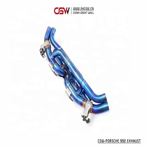 ท่อไอเสียไทเทเนียมแบบ Catback พร้อมรีโมทคอนโทรลสำหรับ 992 3.0T ปี 2020 พร้อมปลายท่อไอเสีย - Product Image 2