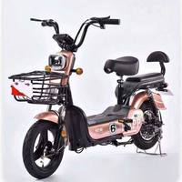 Design classique, siège confortable, moteur 350W, 14 pouces, 48V/12AH/20Ah, 3 vitesses, cadre en acier, fourche à suspension, électronique numérique électrique