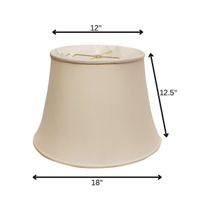 Paralume HMS 18 \ "Beige inclinato Euro campana Pongee Shantung eleganti cover e sfumature - Product Image 4