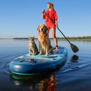 Tabla de surf ligera y portátil para perros ESUP, juguete acuático de verano para entrenamiento de natación para cachorros, tabla de surf para mascotas - Product Image 1