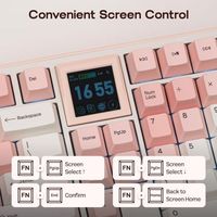 Clavier de jeu sans fil OEM ODM RT100 PRO avec écran 154 touches, bouton rotatif, connectivité RGB Tri-mode, Hot Swap, 5000 mAh, touches PBT personnalisables