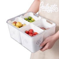 Boîte de conservation des fruits et légumes pour animaux de compagnie, boîte scellée, réfrigérateur empilable, compartiment réfrigérateur, conteneurs de stockage pour la cuisine