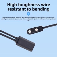 Câble de charge magnétique Type-C 2-en-1, extension intelligente à charge rapide en PVC, personnalisable pour téléphone portable
