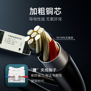 Smart Lighting Remote <b>Control</b> Switch 433MHz 220V AC No <b>Wiring</b> Required Through Wall <b>Control</b> For LED Lights Fans - Product Image 5