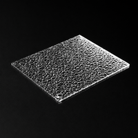 Plaque acrylique transparente effet glace pilée avec finition texturée pour une diffusion lumineuse brillante et des présentoirs de luxe