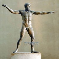 Statues masculines grecques nues, sculpture de dieu romain, statue de bronze d'Olympien Zeus
