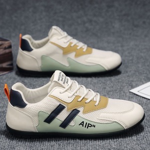 Zapatillas Blancas Transpirables de Verano para Hombre, Modernas, de Una Sola Capa, Planas, Casuales, con Cierre Deslizante, Estilo Combinable con Todo - Product Image 4