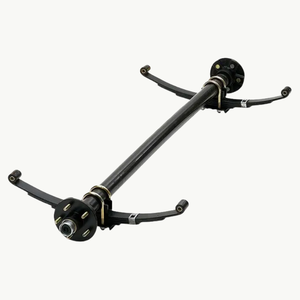 Nuovo Kit Assale Singolo Leggero da 3500 libbre con Timone Ribaltabile Completo, Mozzo Semi-Elettrico, Sospensione a Balestra da 2000-2200 libbre per Rimorchi in Acciaio - Product Image 1