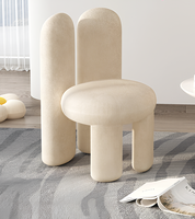 Chaise de chambre à coucher au design moderne et épuré, style crème, chaise de salon