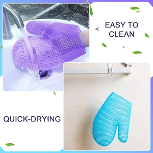 Exfoliating Bath Mitt Honeycomb Glove Body Leg <b>Face</b> Cleansing Brush Quick Dry TPU Bath <b>ScrubBer</b> Massage Bath Tools - Product Image 4