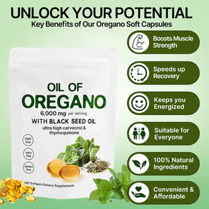 OEM 6000mg Minyak Oregano Soft Capsule Minyak Oregano Softgels dengan Minyak Habbatussauda Ultra Tinggi Karvakrol & Timokinon untuk Kecantikan - Product Image 3