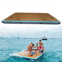 Plateforme flottante gonflable InflaToGo Drop Stitch 10ft x 5ft, capacité 500kg, ponton aquatique, radeau, île flottante pour yacht, quai flottant, parcs aquatiques