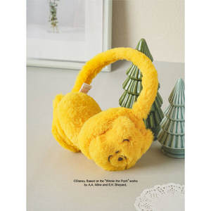 Wini หูฟังผ้ากำมะหยี่สีเหลืองตัวละคร Fu สำหรับเด็ก - Product Image 1