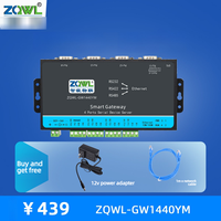 Servidor Serial ZQWL4 RS232/485/422 a Ethernet, Gateway Modbus TCP a RTU, Computación de Borde JSON