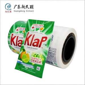 Pellicole in Rotolo per Imballaggio Laminato con Stampa Rotocalco Ecologica per Confezionamento Bustine di Detersivo in Polvere - Product Image 1