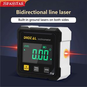 Inclinomètre numérique rechargeable avec affichage numérique, plage de mesure 4*90 °   Précision 0.2 °   Inclinomètres à bouton jaune magnétique à quatre côtés à double <span class=keywords><strong>laser</strong></span> - Product Image 3