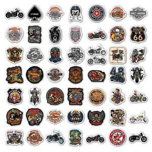 50 pcs גרפיטי הארלי אופנוע pvc מדבקות עבור מחשב נייד, תיק טלפון, מזוודה, סקייטבורד, גיטרה וספרים - Product Image 2
