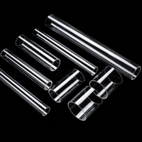 Tube en verre de quartz de taille personnalisée, résistant aux alcalis, pour expériences chimiques, tube en silice fondue