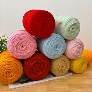100g Polyester Tricot Sac À Main Crochet Mélangé Fantaisie Fil Teint Motif Fil pour Crochet Sacs et T-shirts