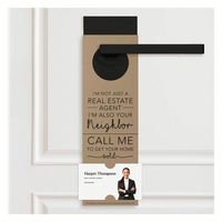 Porte-étiquettes promotionnels personnalisés pour agents immobiliers, en papier, pour la vente en gros, pour annoncer la fin de la location immobilière