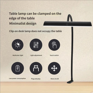 2025 Hot Sale USB LED Desk Lamp with Metal Shade 5 Dimmer 3 CCT 45-Minute <b>Timer</b> Modern Minimalist Design - Product Image 4