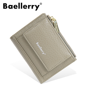 กระเป๋าสตางค์ใบเล็กสำหรับผู้หญิง Baellerry ลายหนังก้อนกรวด ซิปใส่เหรียญ สีพื้น ใช้ได้ทุกวัน - Product Image 5