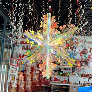 Ychon New Fashion Iridescent Shining Snowflake Decors Snow Flakes Garland Christmas Tree Ornament <strong>Frozen</strong> Theme <strong>Party</strong> <strong>Supplies</strong> - Product Image 3