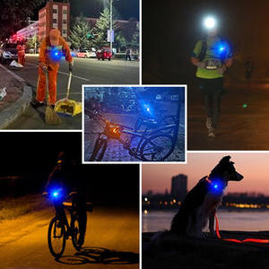 Luz de Advertencia LED de Plástico Mejorada <span class=keywords><strong>Yuge</strong></span>, Recargable, para Hombro, con Luz Estroboscópica, Protección IP65, Antirreflectante, con Clip - Product Image 4