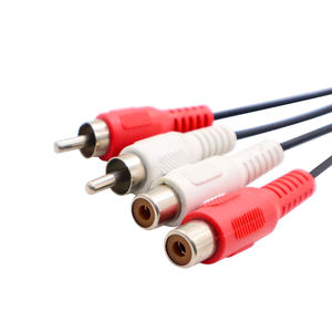 Cavo di Prolunga 2RCA Maschio a 2RCA Femmina, Cavo Audio <span class=keywords><strong>per</strong></span> Trasmissione Dati Video ad Alta Definizione <span class=keywords><strong>per</strong></span> TV, Altoparlanti, <span class=keywords><strong>Home</strong></span> Theater - Product Image 1