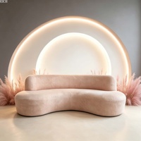 Modernes Minimalistisches Stoff-Halbrundsofa für Zuhause, Villa, Apartment, Wohnzimmer, Hotel, Büro, Salon, Lobby, Veranstaltung