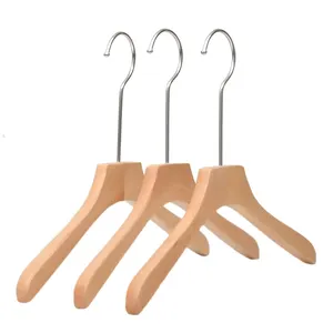 New Arrival Natural Wooden Kids Coat Hangers For Kids Cloths Custom