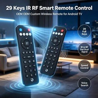 Control Remoto IR RF de 29 Teclas Personalizado OEM ODM, Control Remoto Inalámbrico RF con Velocidad de Comunicación Ajustable para Android TV
